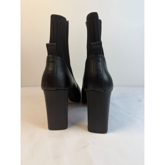 Vince Camuto Sarlaa Ribbed Ankle Booties Women Size 9M Black Block Heel Modern - Picture 8 of 15